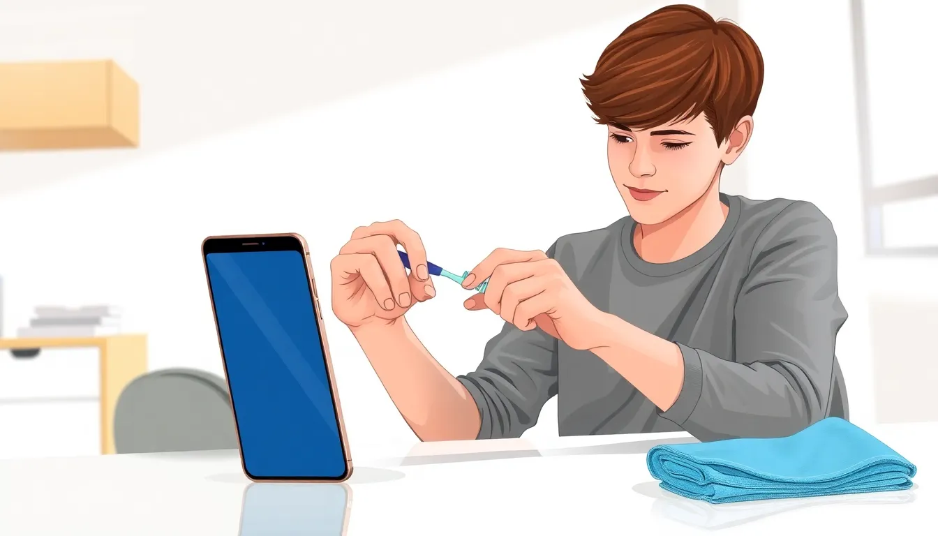 how to clean the charging port on my phone